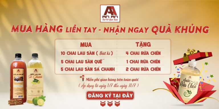 Quà tặng hấp dẫn khi mua nước lau sàn thảo mộc An An