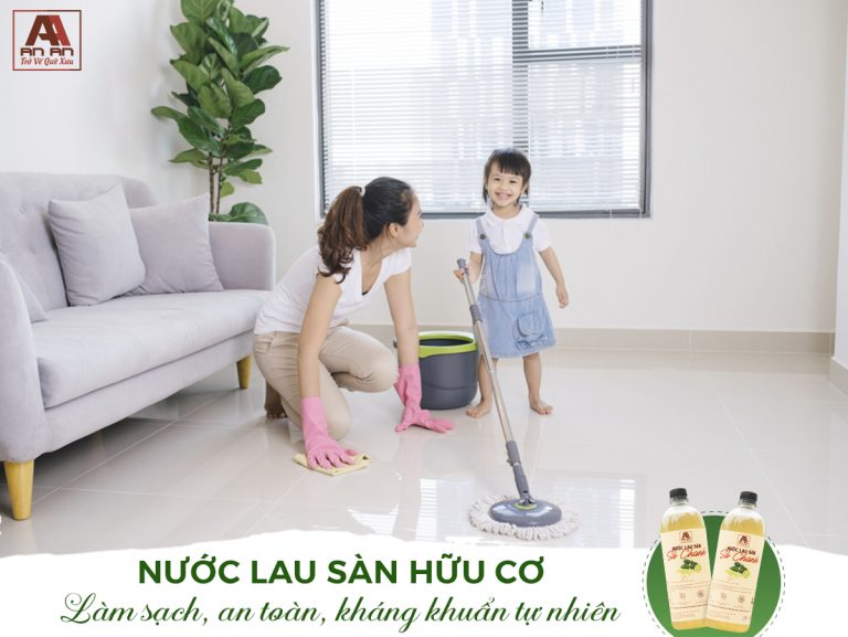 Nước lau sàn thiên nhiên an toàn cho trẻ