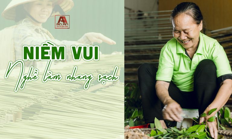 Niềm vui của những người làm nhang sạch